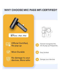 Micrófono Lavalier Inalámbrico MAONO WM600 B1 para iPhone 2