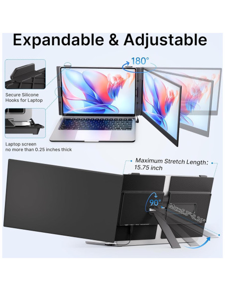 Extensor de Pantalla Portátil AOKER S8 35.56cm FHD IPS