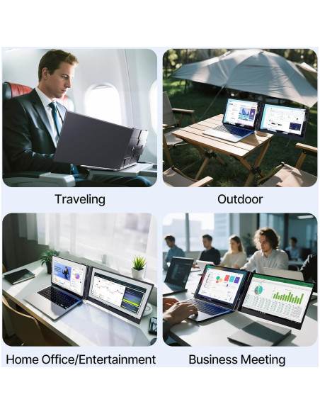 Extensor de Pantalla Portátil AOKER S8 35.56cm FHD IPS