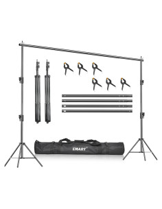 Soporte de Fondo Ajustable EMART 2.13x3.05m con Bolsa