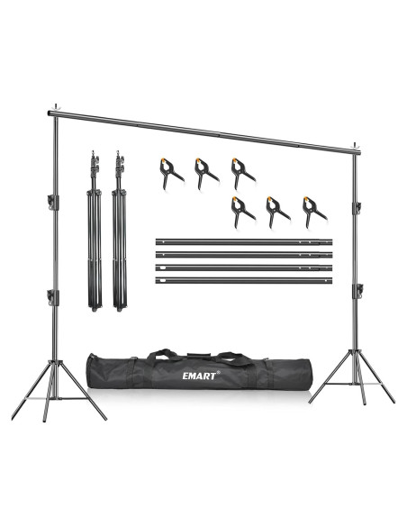 Soporte de Fondo Ajustable EMART 2.13x3.05m con Bolsa