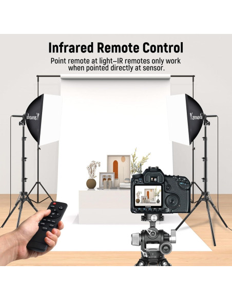 Kit de Iluminación Softbox Yanuoda 2x95W LED Ajustable 3000K-7500K