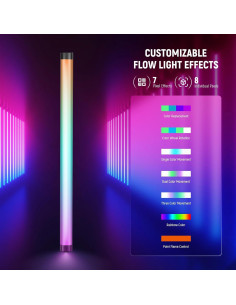 Luz de Tubo RGB NEEWER TL60 20W LED Control APP DMX 2