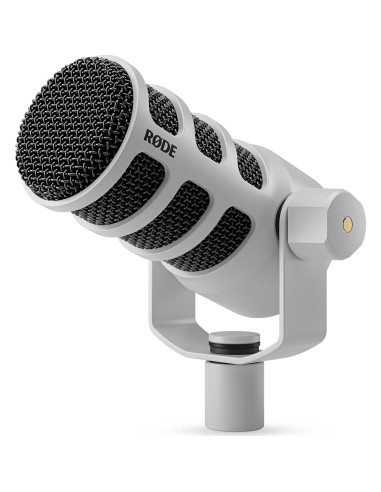 Micrófono Dinámico Rode PodMic USB y XLR con Brazo PSA1+ Blanco