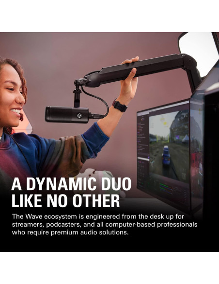 Micrófono XLR Elgato Wave DX, Optimizado para Voz, 0.99 kg
