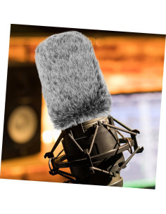 Cubierta de micrófono peluda a prueba de viento VQ5W16U21L4ZTJGIC08MIC 2