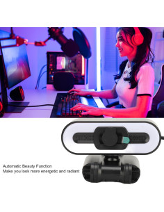 Cámara Web 4K Diydeg con Micrófono y Luz de Relleno 2