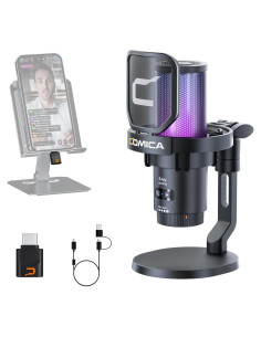 Micrófono Inalámbrico USB Comica Ejoy Uni Pro con RGB