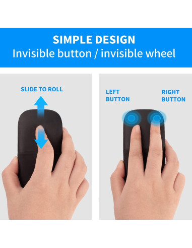 Ratón Inalámbrico Plegable Gong Fang Hua M53 Negro 2.4G USB