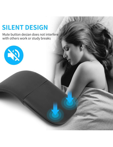 Ratón Inalámbrico Plegable Gong Fang Hua M53 Negro 2.4G USB