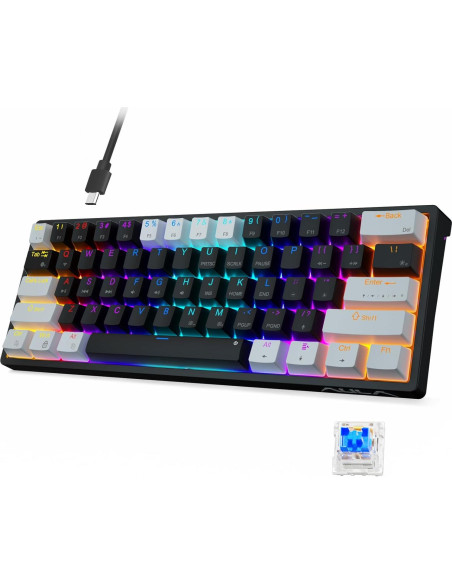 Ratón Inalámbrico AULA SC580X y Teclado Mecánico RGB 60%