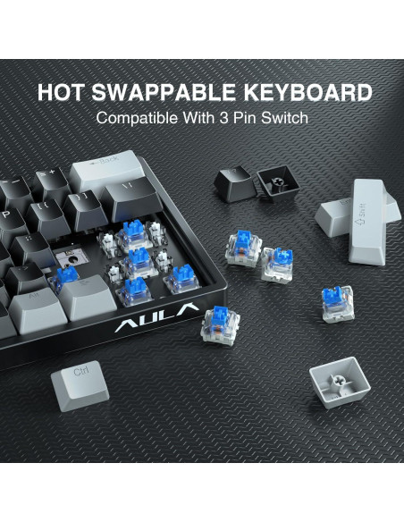 Ratón Inalámbrico AULA SC580X y Teclado Mecánico RGB 60%