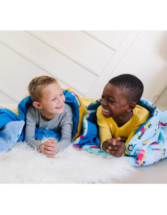 Saco de dormir Wildkin para niños 144.78x76.2 cm - Trenes y aviones 2