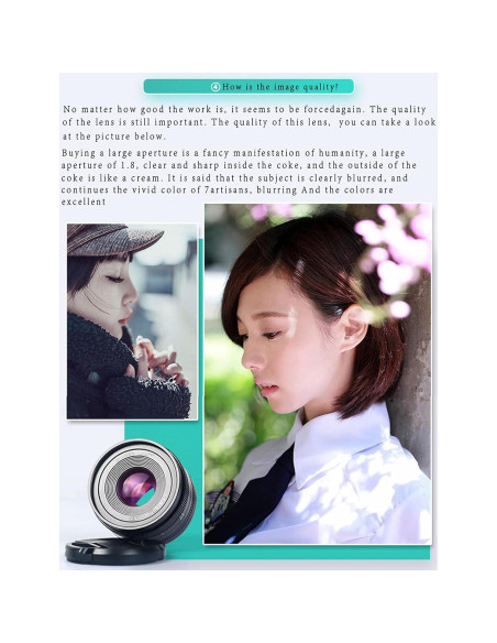 Lente 50mm F1.8 para Fujifilm XT4/XS10/XT3/XT30 - Profesional