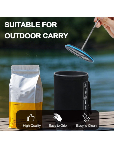 Juego de 2 Prensas Francesas de Silicona ziHenryDa 16cm