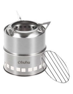 Estufa de Camping de Leña Ohuhu con Pantalla de Viento 2