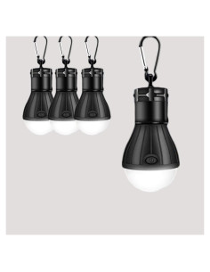 4 Luces LED Portátiles para Camping y Emergencias - Impermeables
