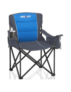 Silla de Camping Plegable Unisakey Azul Soporta 204kg