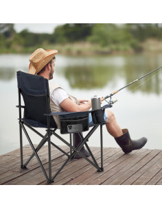 Silla de Camping Plegable Unisakey Azul Soporta 204kg 2