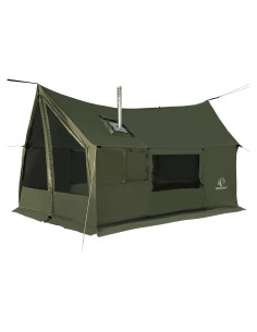 Tienda de Camping REDCAMP 4 Estaciones 3.6x2.0m Verde Militar