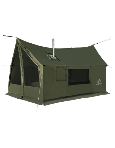 Tienda de Camping REDCAMP 4 Estaciones 3.6x2.0m Verde Militar