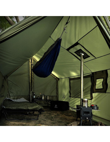 Tienda de Camping REDCAMP 4 Estaciones 3.6x2.0m Verde Militar