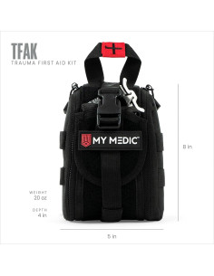 Kit de Primeros Auxilios Mi Medic TFAK - 35 Elementos - Negro 2