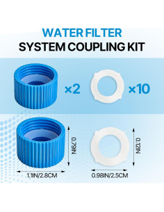 Kit de Acoplamiento Filtro de Agua 28mm Ayzsdnh - 2 Piezas 2