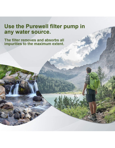 Bomba de Filtro de Agua Purewell 1400 ml/min Portátil