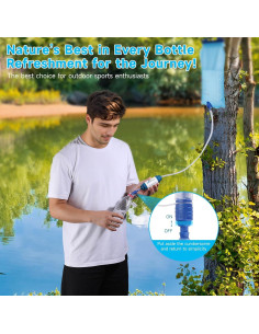 Purificador de Agua Portátil TEMPTIPS 3L Filtración 99.99% 2