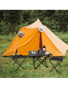 Mesa y Sillas de Camping Plegables Wensdr - Aluminio, 2 Asientos 2