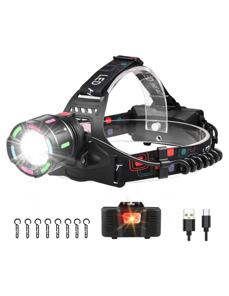 Linterna Frontal Recargable Minsk MH-8507 800 Lúmenes IPX4