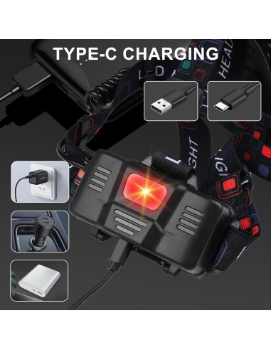 Linterna Frontal Recargable Minsk MH-8507 800 Lúmenes IPX4