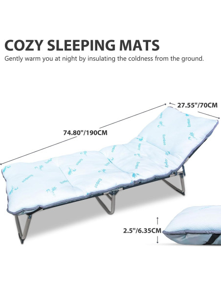 Almohadilla de Camping Gehannah 189.9x70.1 cm Suave y Liviana