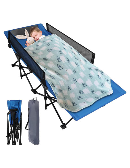 Cama de Viaje Portátil para Niños REDCAMP Azul 2-7 Años