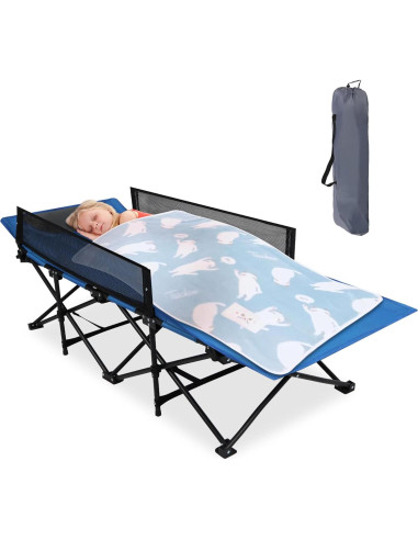 Cama de Viaje Portátil para Niños REDCAMP Azul 2-7 Años