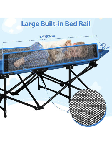 Cama de Viaje Portátil para Niños REDCAMP Azul 2-7 Años