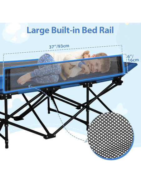 Cama de Viaje Portátil para Niños REDCAMP Azul 2-7 Años