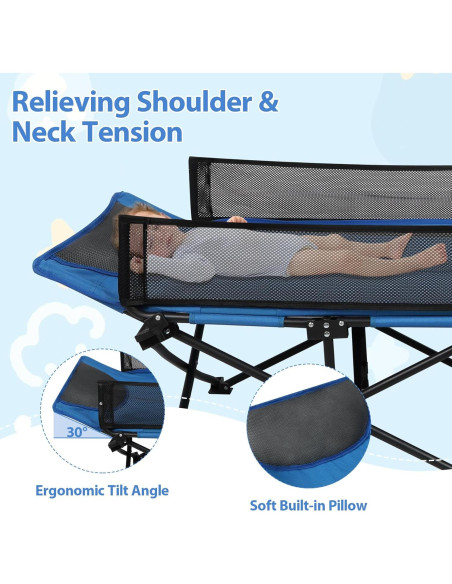 Cama de Viaje Portátil para Niños REDCAMP Azul 2-7 Años