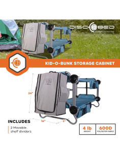 Cabina de Almacenamiento Plegable Disc-O-Bed Kid-O-Bunk Gris 2