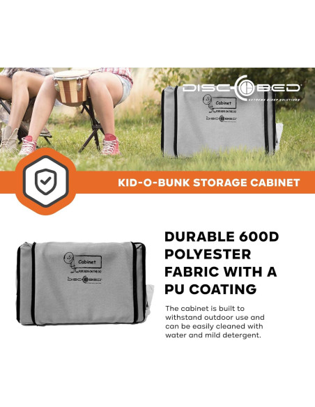 Cabina de Almacenamiento Plegable Disc-O-Bed Kid-O-Bunk Gris