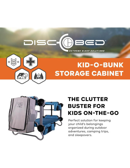 Cabina de Almacenamiento Plegable Disc-O-Bed Kid-O-Bunk Gris