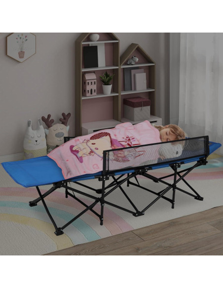 Cama de Viaje Portátil para Niños REDCAMP Azul 2-7 Años