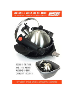 Juego de Cocina Camping UNPLUG - Ollas y Sartenes Antiadherentes 2