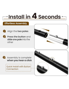 Bolsa de Almacenamiento OneTigris 36L y Postes de Tienda Ajustables 2