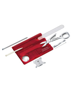 Victorinox SwissCard Cuidado de Uñas 13 Funciones Rojo
