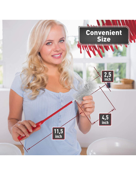 Cepillo Limpiador de Botellas Konex 40.64 cm - Paquete de 3