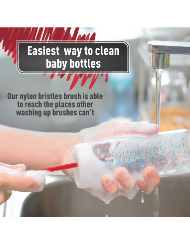 Cepillo Limpiador de Botellas Konex 40.64 cm - Paquete de 3