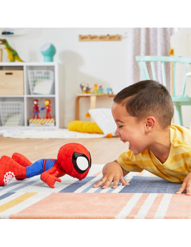 Juguete de Peluche Interactivo Spidey Marvel + Pilas Duracell AA