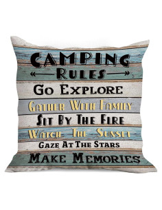 Funda de Cojín Cuadrada Vintage Huester 45.72cm Camping